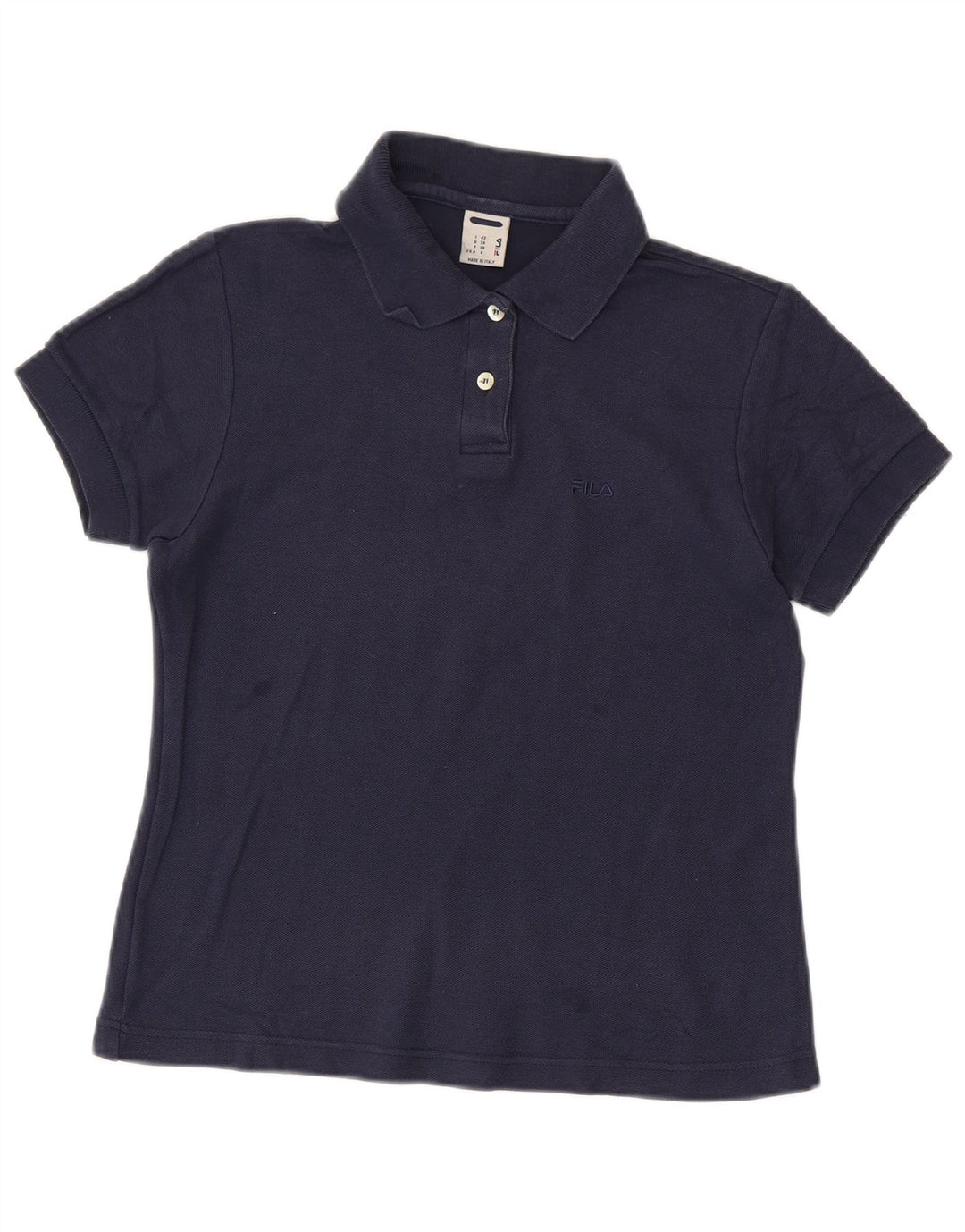 FILA Polo Femme IT 42 Bleu Marine Moyen Coton