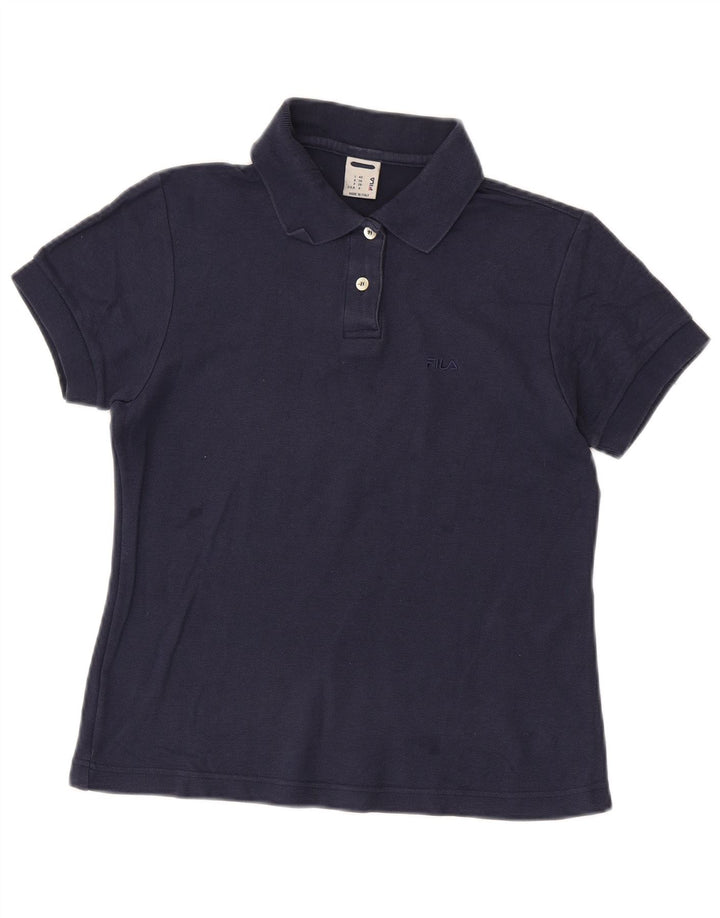 FILA Polo Femme IT 42 Bleu Marine Moyen Coton