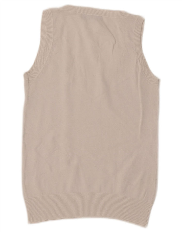 Zara Femme Débardeur UK 12 Moyen Blanc Coton