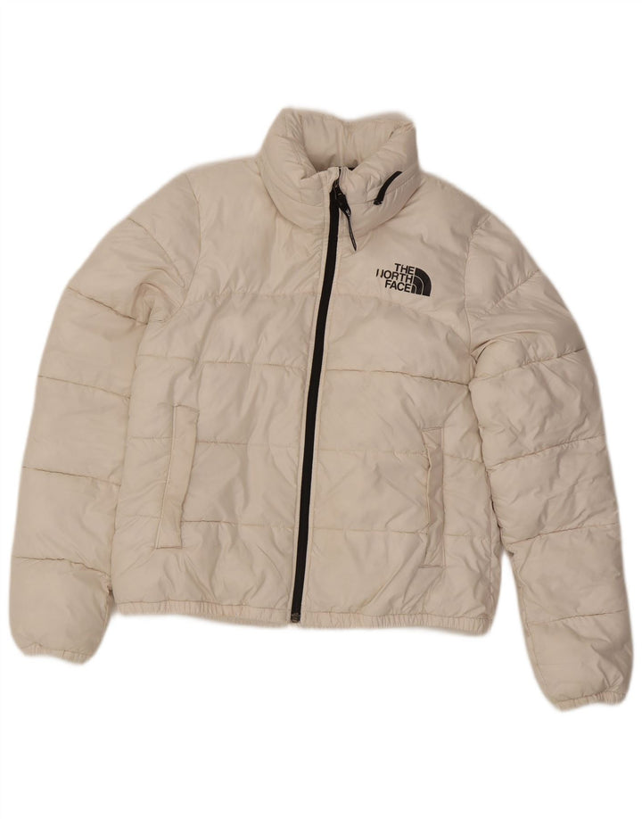 The North Face Veste matelassée à capuche pour femme UK 10 Small Blanc Polyester