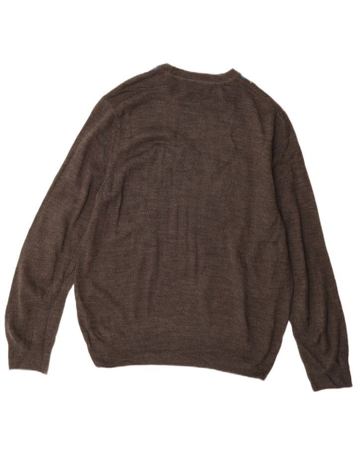 Dockers Pull Col Ras du Cou Homme Gris Moyen Argyle/Diamant Acrylique