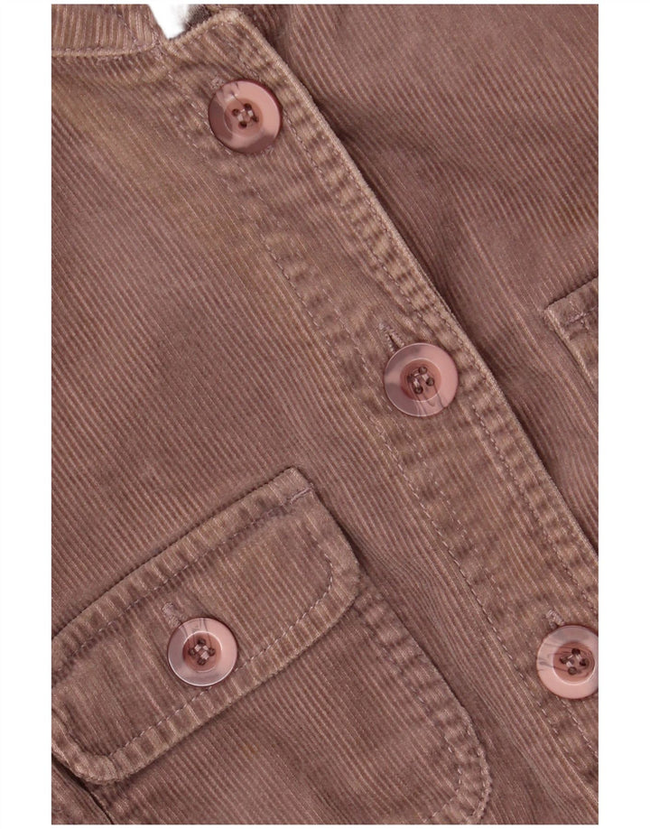 Monsoon Veste courte en velours côtelé pour femme UK 12 Coton marron moyen