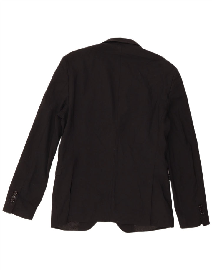 Zara Veste Blazer 2 Boutons Homme EU 52 3XL Noir Polyester