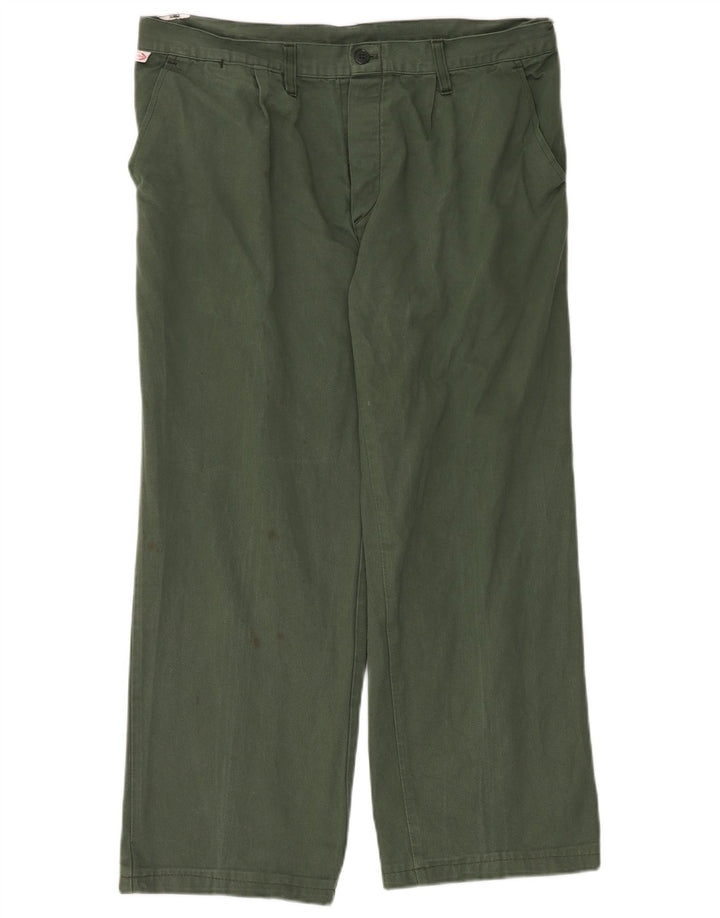 VINTAGE Pantalon Chino Droit Homme W38 L30 Vert