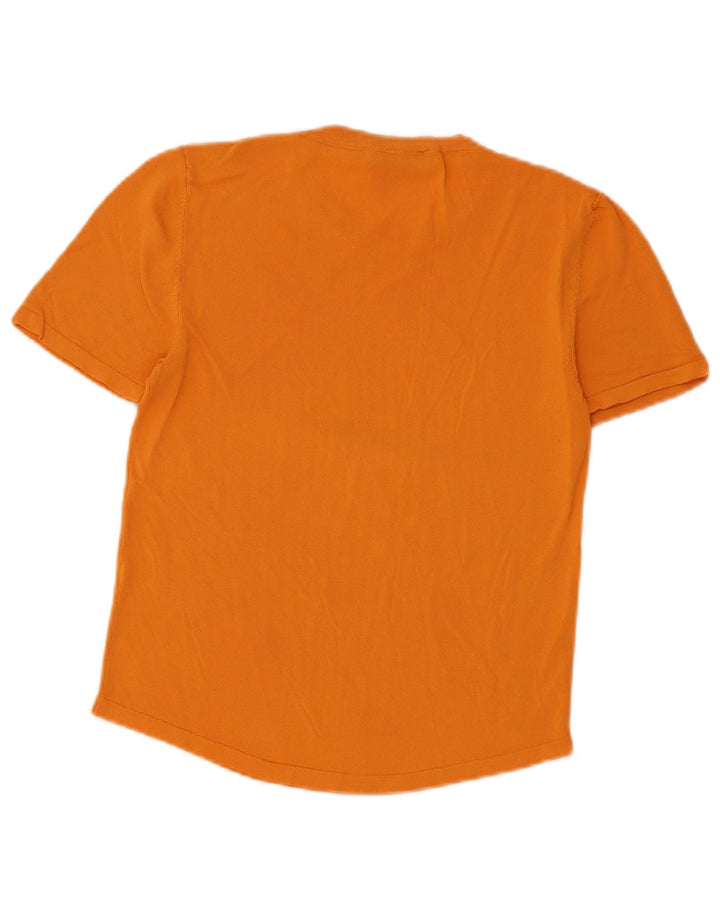 Zara Femme T-Shirt Top UK 12 Orange Moyen