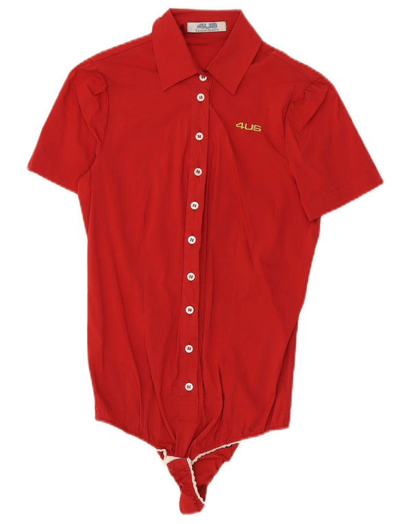 Cesare Paciotti 4US Body chemise pour femme IT 40 petit coton rouge