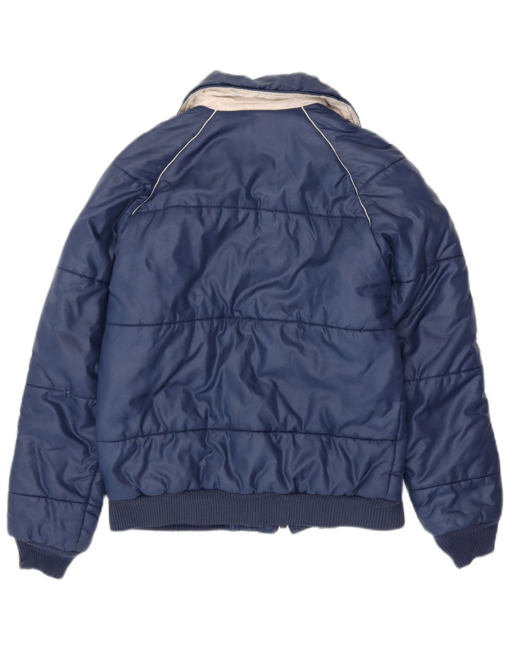 VINTAGE Veste coupe-vent homme UK 38 Polyester bleu marine moyen