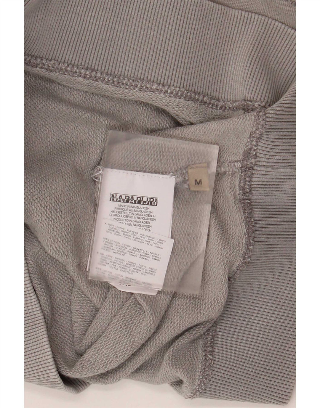 Napapijri Pull à capuche graphique homme gris moyen coton