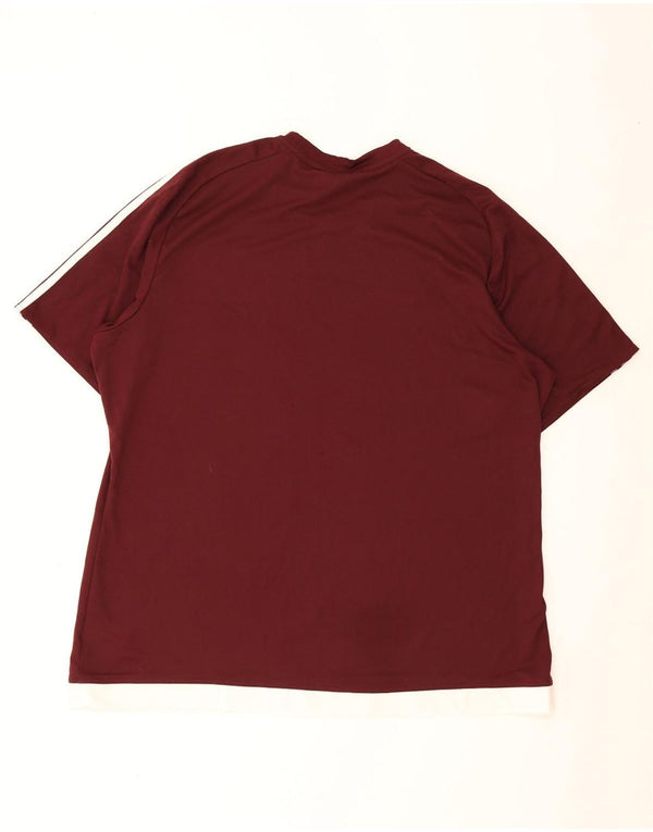 Adidas Climalite T-Shirt Top 2XL Bordeaux Polyester