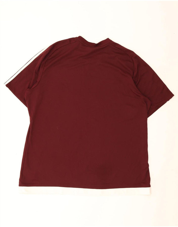 Adidas Climalite T-Shirt Top 2XL Bordeaux Polyester