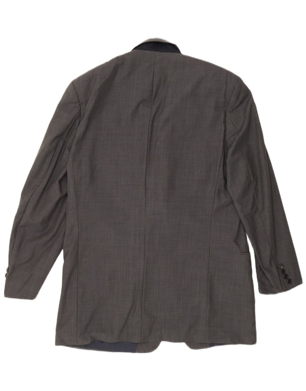 Hugo Boss Veste blazer à 2 boutons pour homme UK 42 XL Gris laine vierge