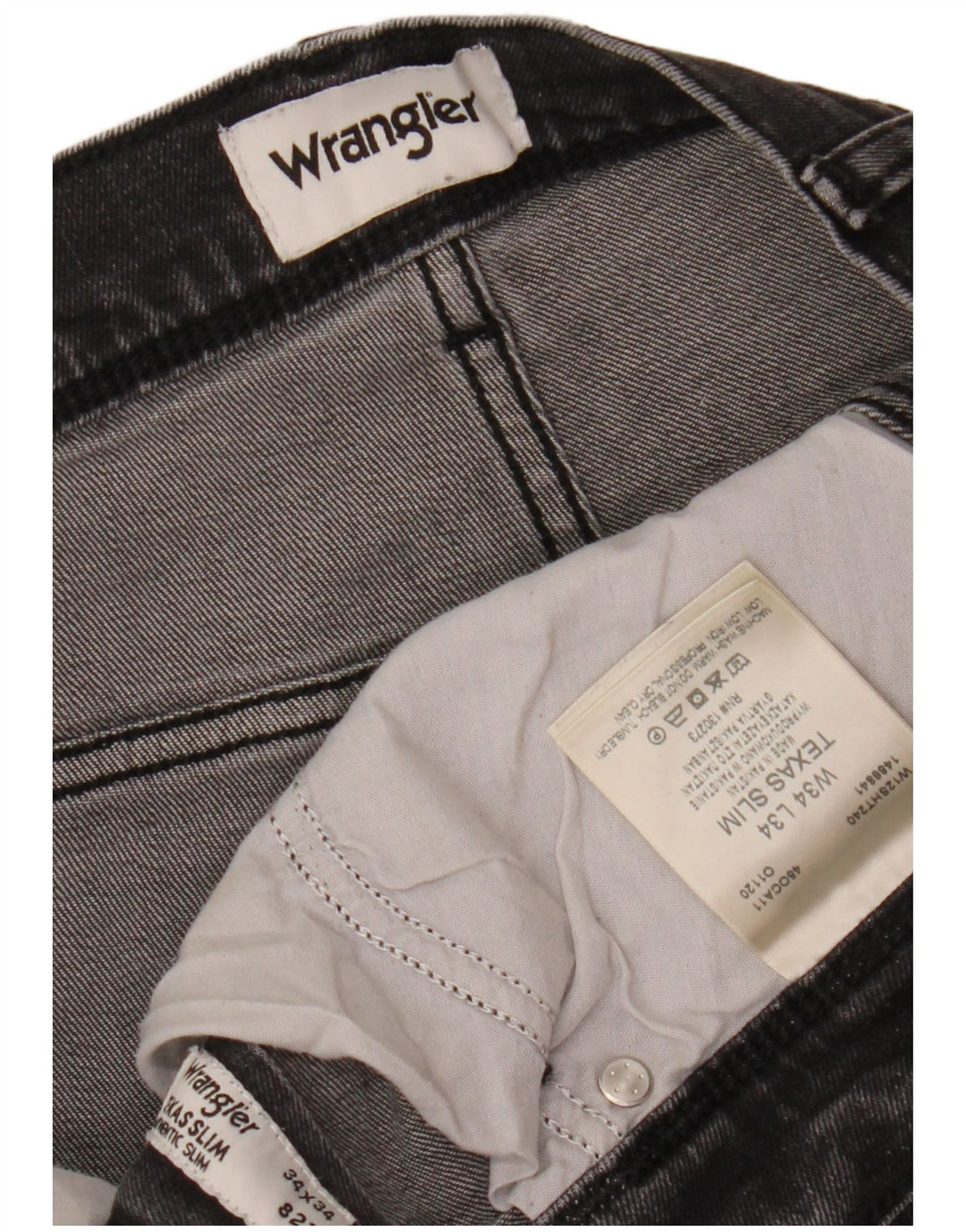 WRANGLER Jean Slim Texas Homme W34 L34 Noir Coton