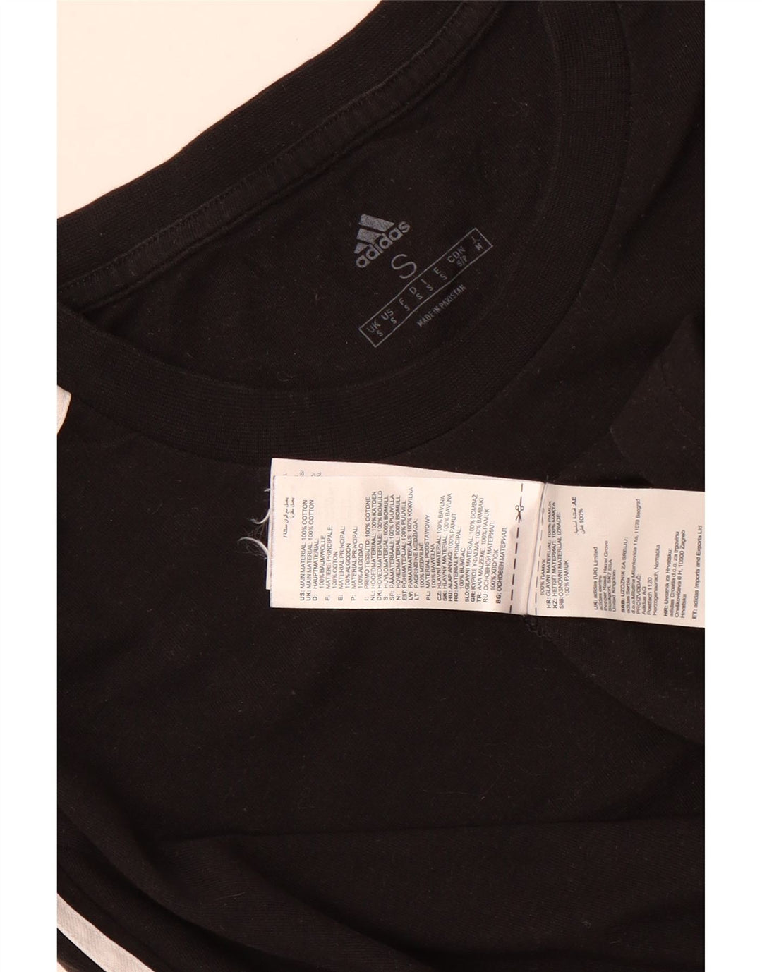 Adidas T-Shirt Homme Haut Petit Coton Noir