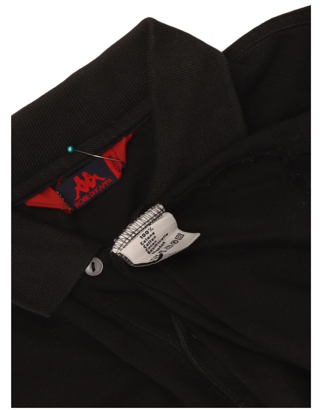 Kappa Polo Homme Noir Moyen Coton