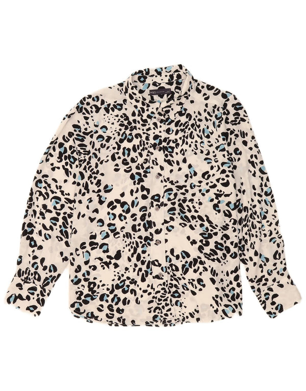 Marks & Spencer Chemisier pour femme UK 16 Grand imprimé animal blanc