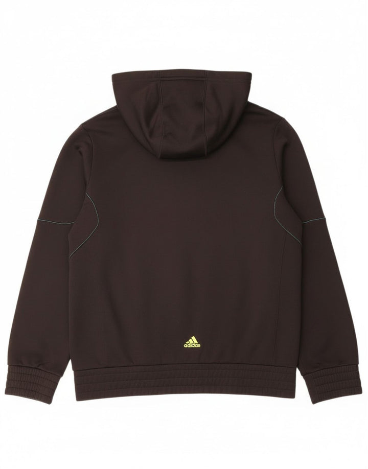 Adidas Pull à capuche zippé Predator Graphic pour garçon 13-14 ans Noir Polyester