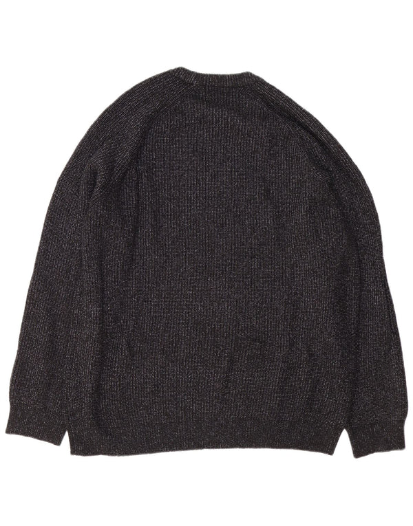Marks & Spencer Pull à col rond pour homme 2XL en polyamide moucheté noir