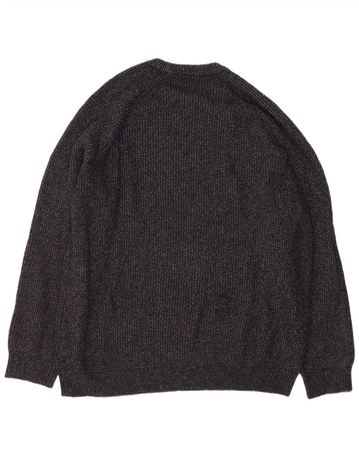 Marks & Spencer Pull à col rond pour homme 2XL en polyamide moucheté noir