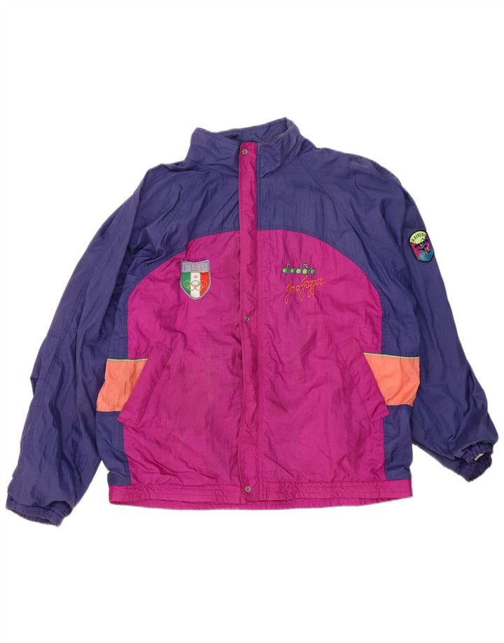 DIADORA Veste de Survêtement Italia Coupe Ample Homme XL Rose Colorblock