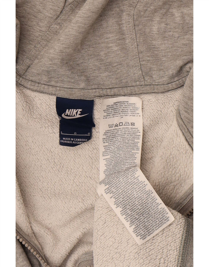 NIKE Pull à capuche zippé pour homme Grand coton gris