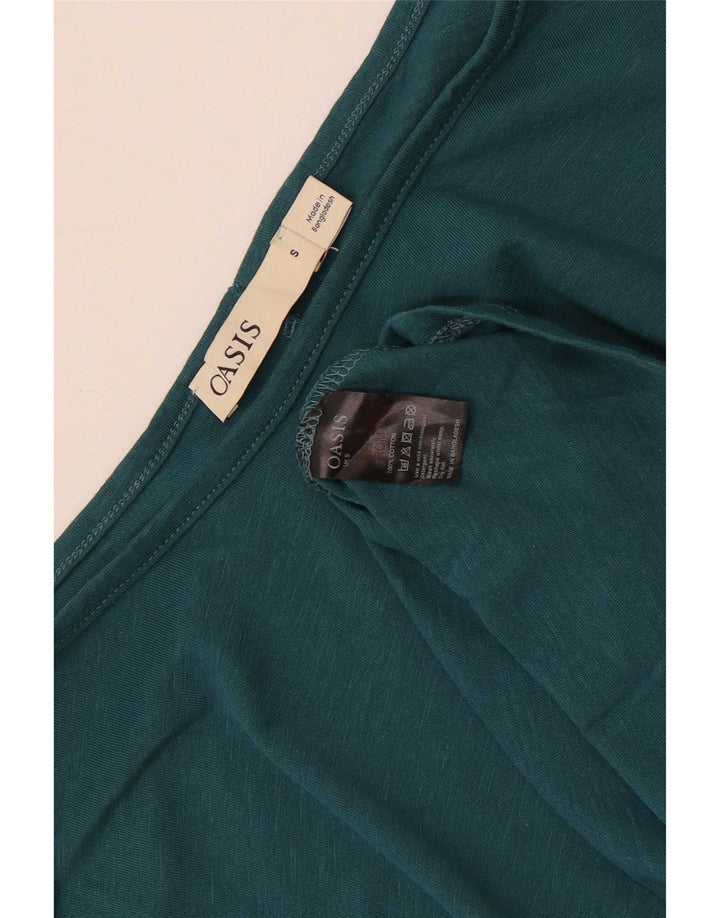 Oasis Haut Femme Manches 3/4 UK 10 Petit Vert Coton