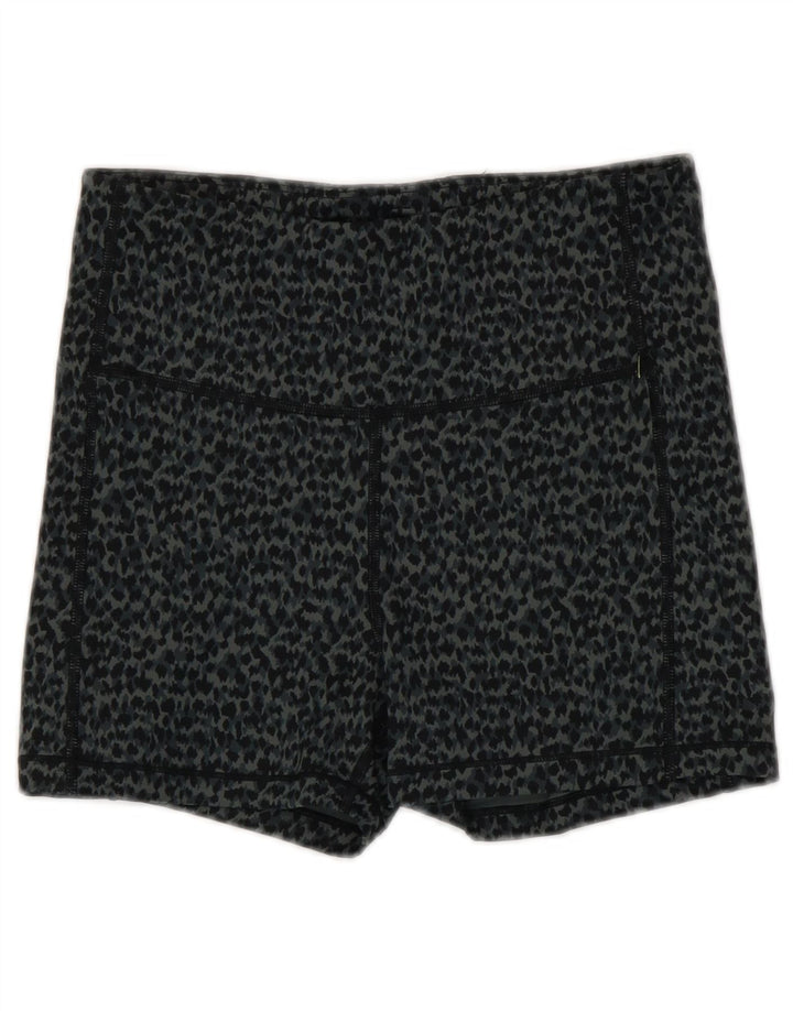 Athleta Short de sport pour femme UK 8 Petit gris imprimé animal Polyester