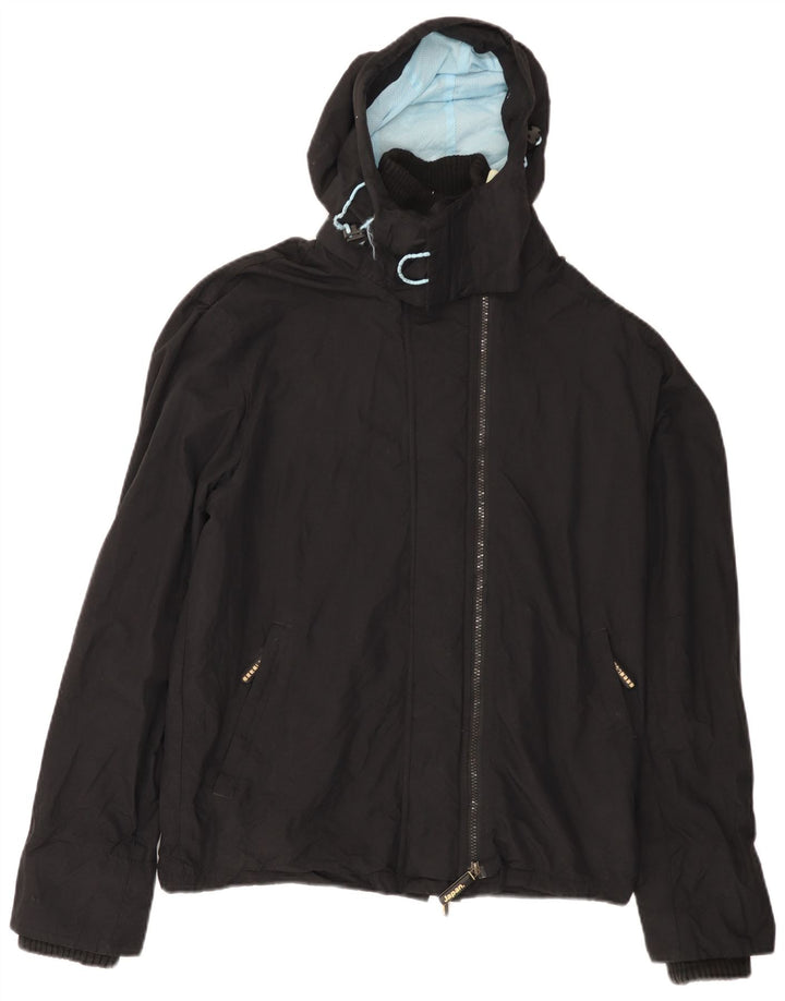 Superdry Veste de pluie à capuche The Windcheater pour femme UK 18 XL Nylon noir