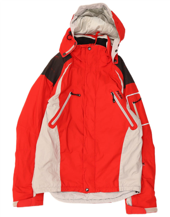 Peak Performance Veste de ski à capuche pour homme UK 38 Medium Red Colourblock