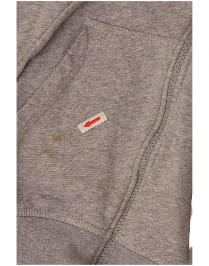 Nike Pull à capuche zippé pour homme Petit coton moucheté gris