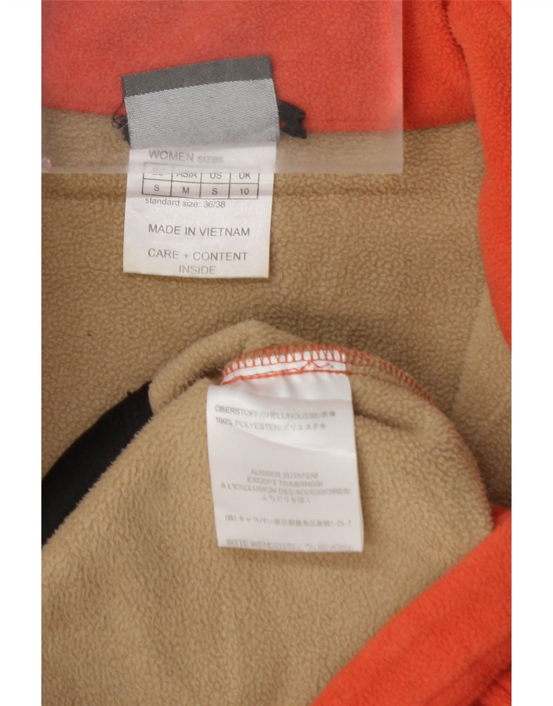 JACK WOLFSKIN Veste polaire femme UK 10 Small Orange