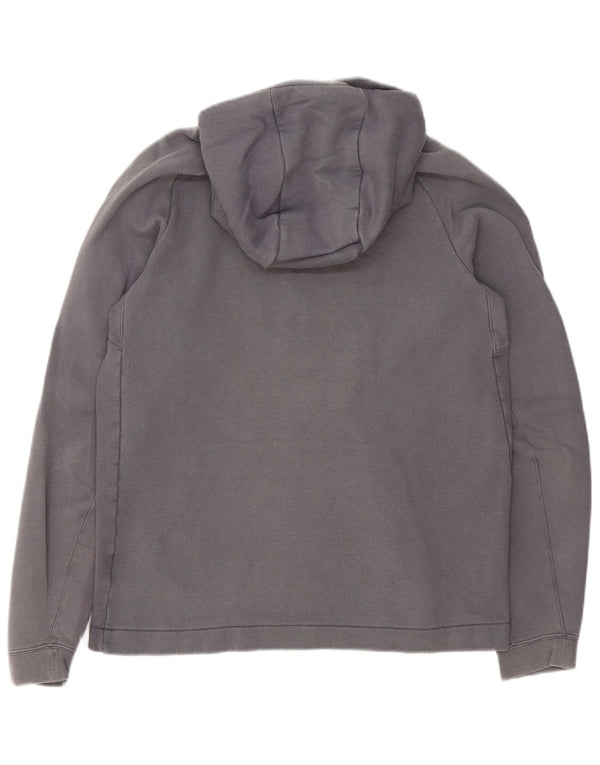 Nike Pull à capuche zippé avec col zippé en coton gris moyen