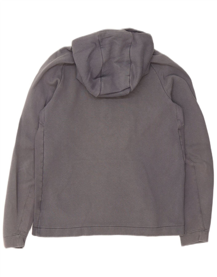 Nike Pull à capuche zippé avec col zippé en coton gris moyen