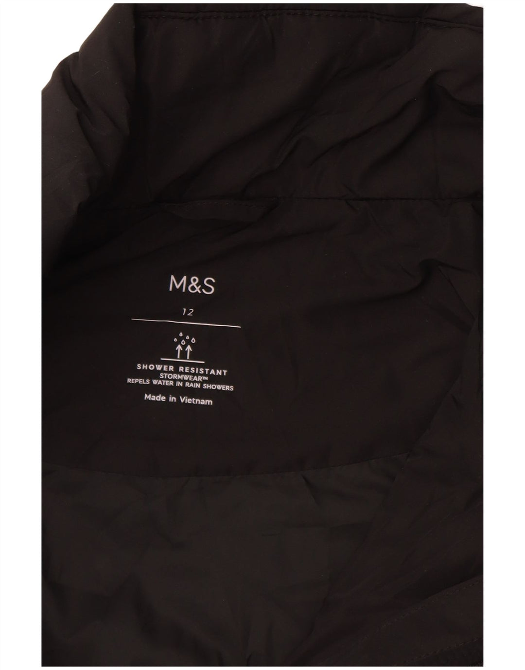 Marks & Spencer Manteau matelassé pour femme UK 12 Medium Noir Polyester