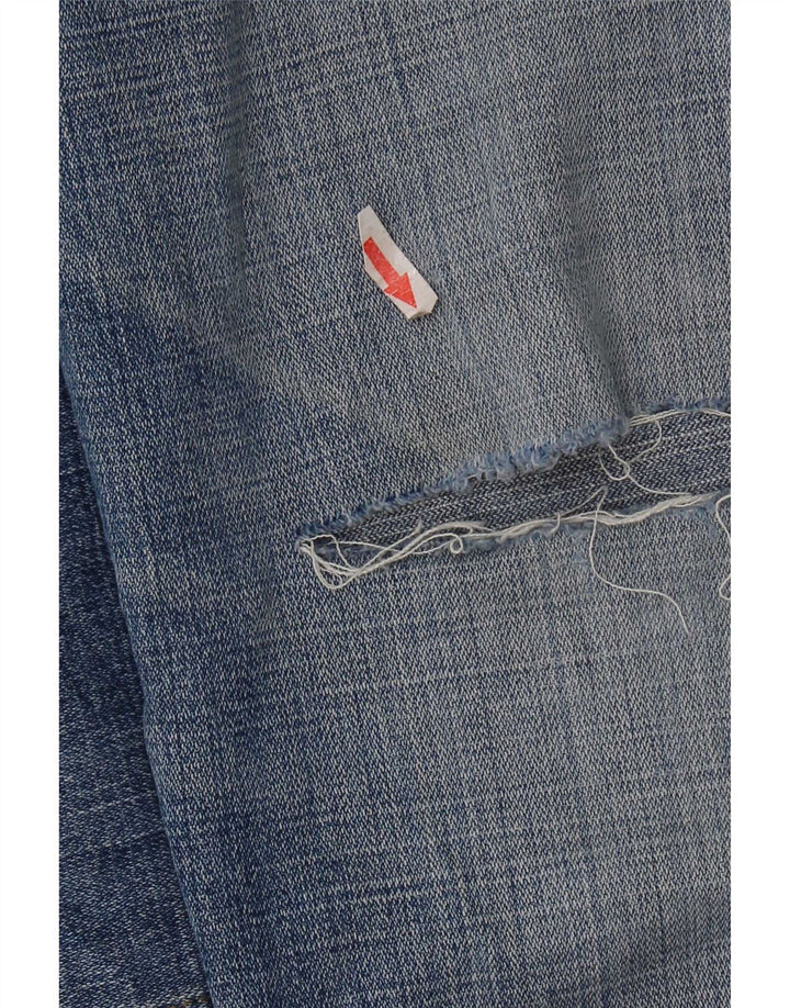 Wrangler Jean droit homme Texas effet vieilli W40 L32 bleu coton