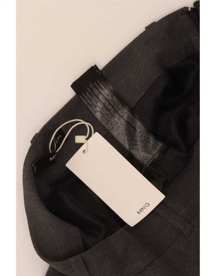 Mango Jupe crayon femme EU 40 Medium W32 Gris Rayé Polyester