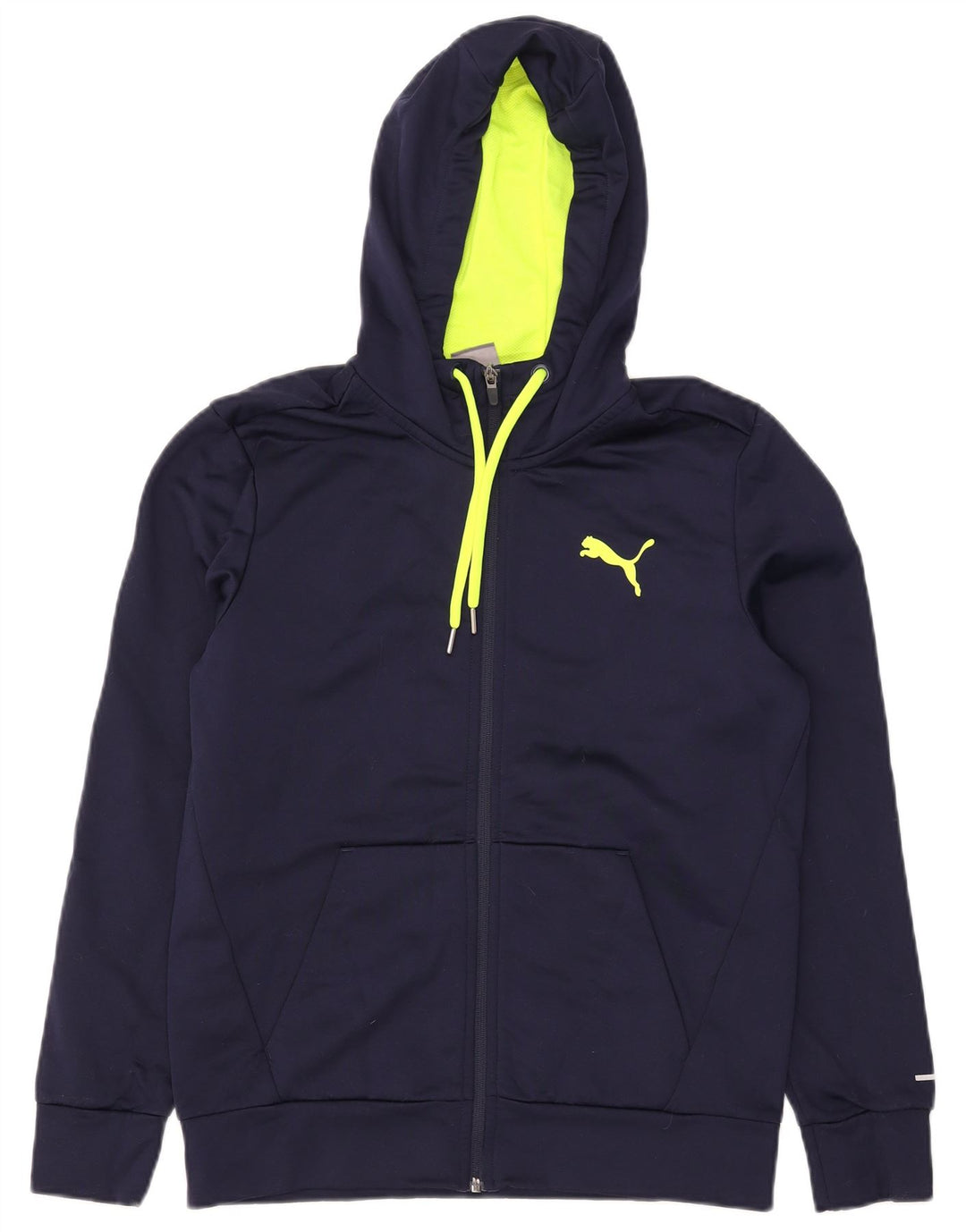 Puma Pull à capuche zippé pour homme Petit Bleu marine Polyester