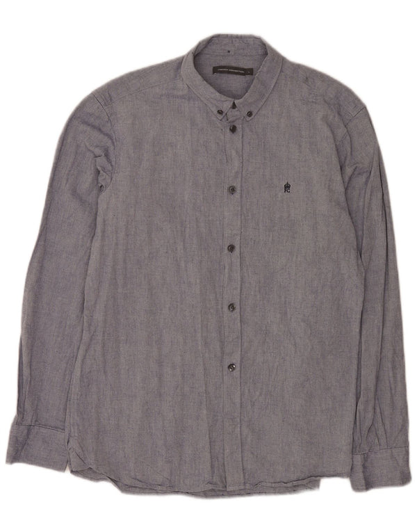 French Connection Chemise Homme Large Bleu Coton