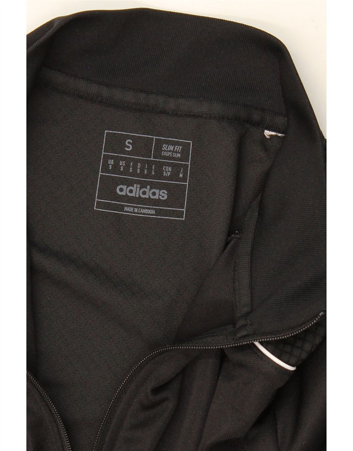 ADIDAS Mens Aeroready Slim Fit Zip Neck Pullover Tracksuit Top Small Black Vintage Adidas and Second-Hand Adidas from Messina Hembry 