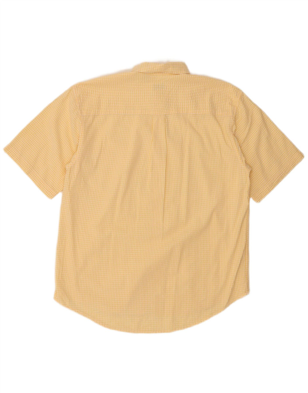 IZOD Chemise à manches courtes pour homme en coton vichy jaune