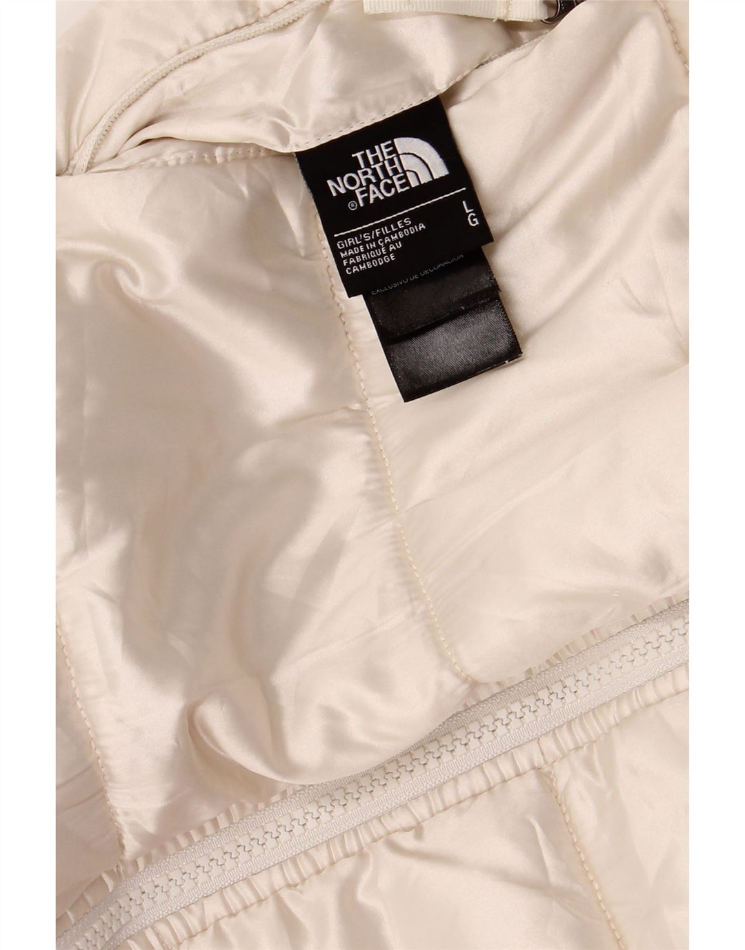 The North Face Veste matelassée pour filles 11-12 ans Large Blanc cassé Polyester