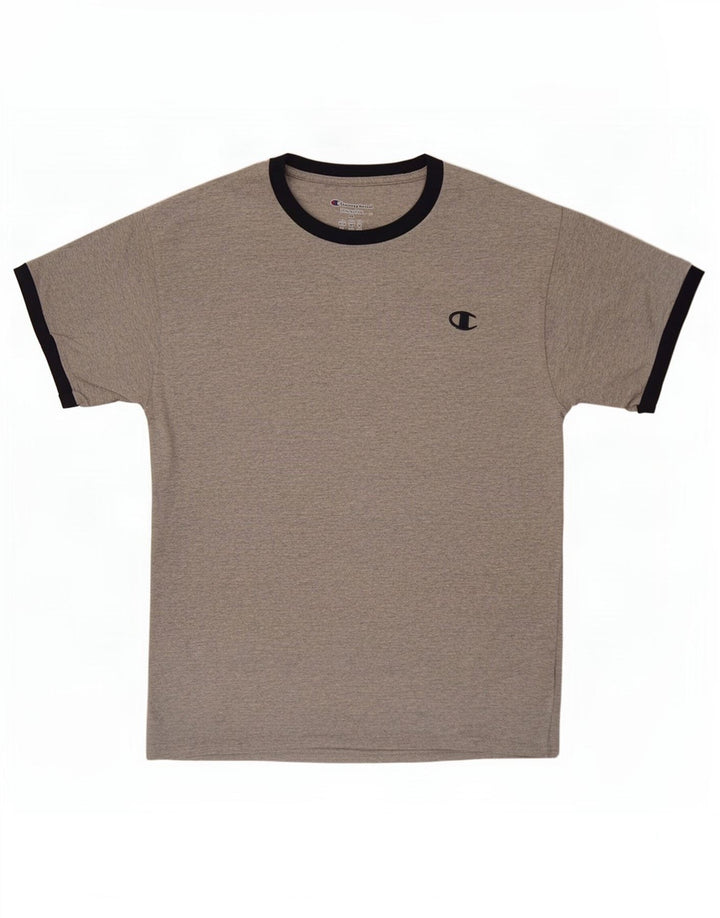 Champion T-Shirt Homme Gris Moyen Moucheté Coton