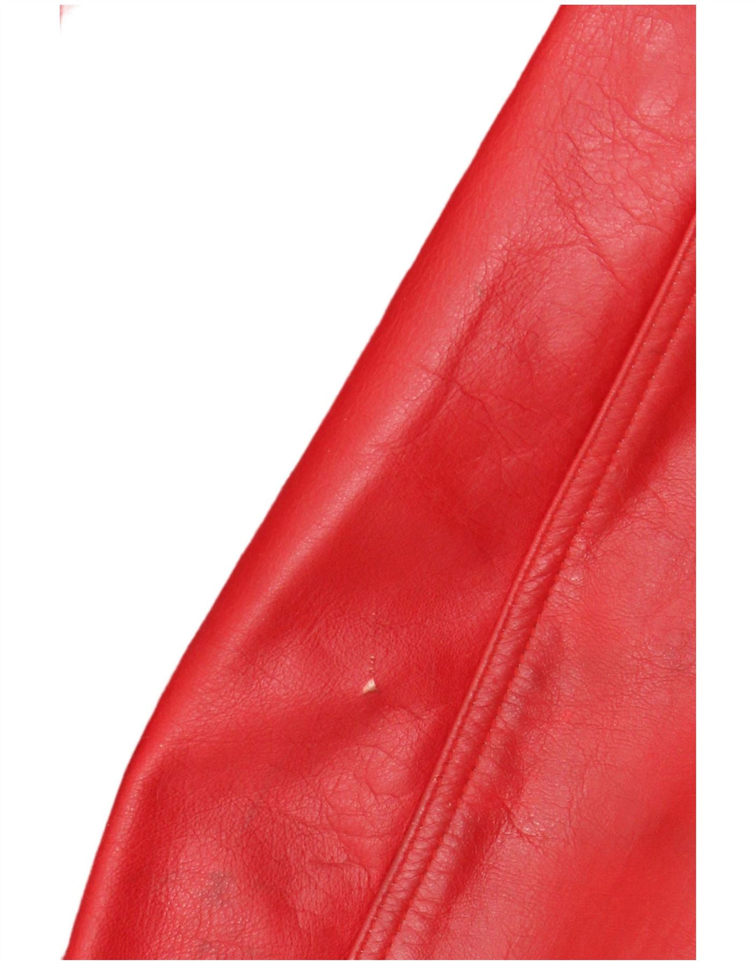Stradivarius Veste en cuir femme UK 44 Grand cuir rouge