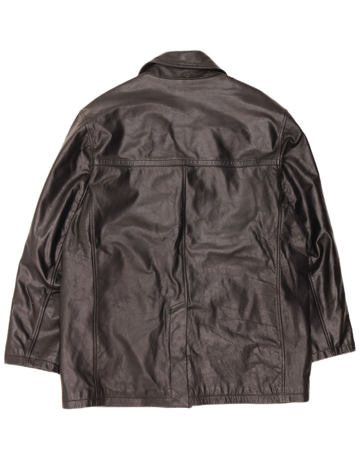 Veste en cuir homme vintage UK 42 XL Cuir noir