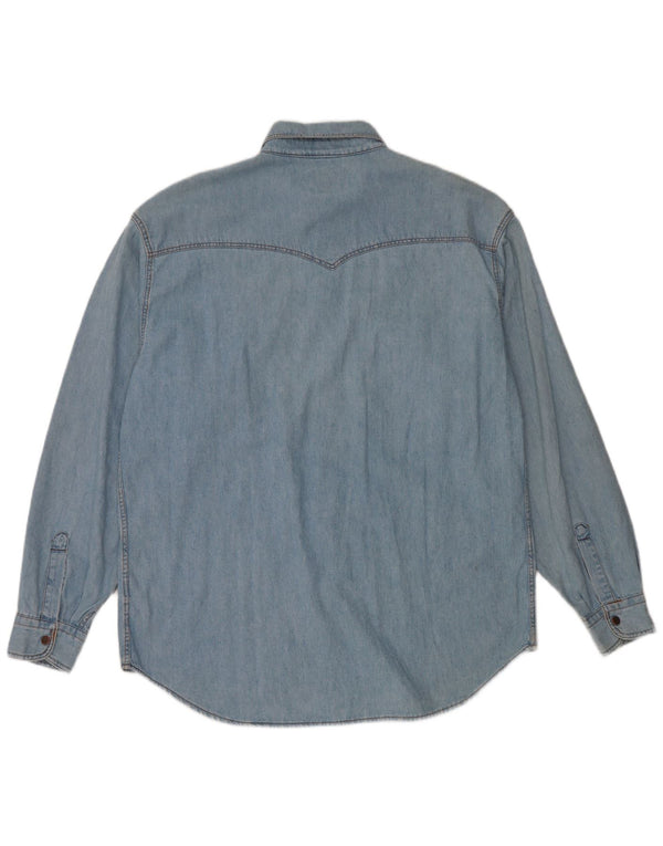 HOLIDAY Chemise en Jean Homme Bleu Moyen Coton