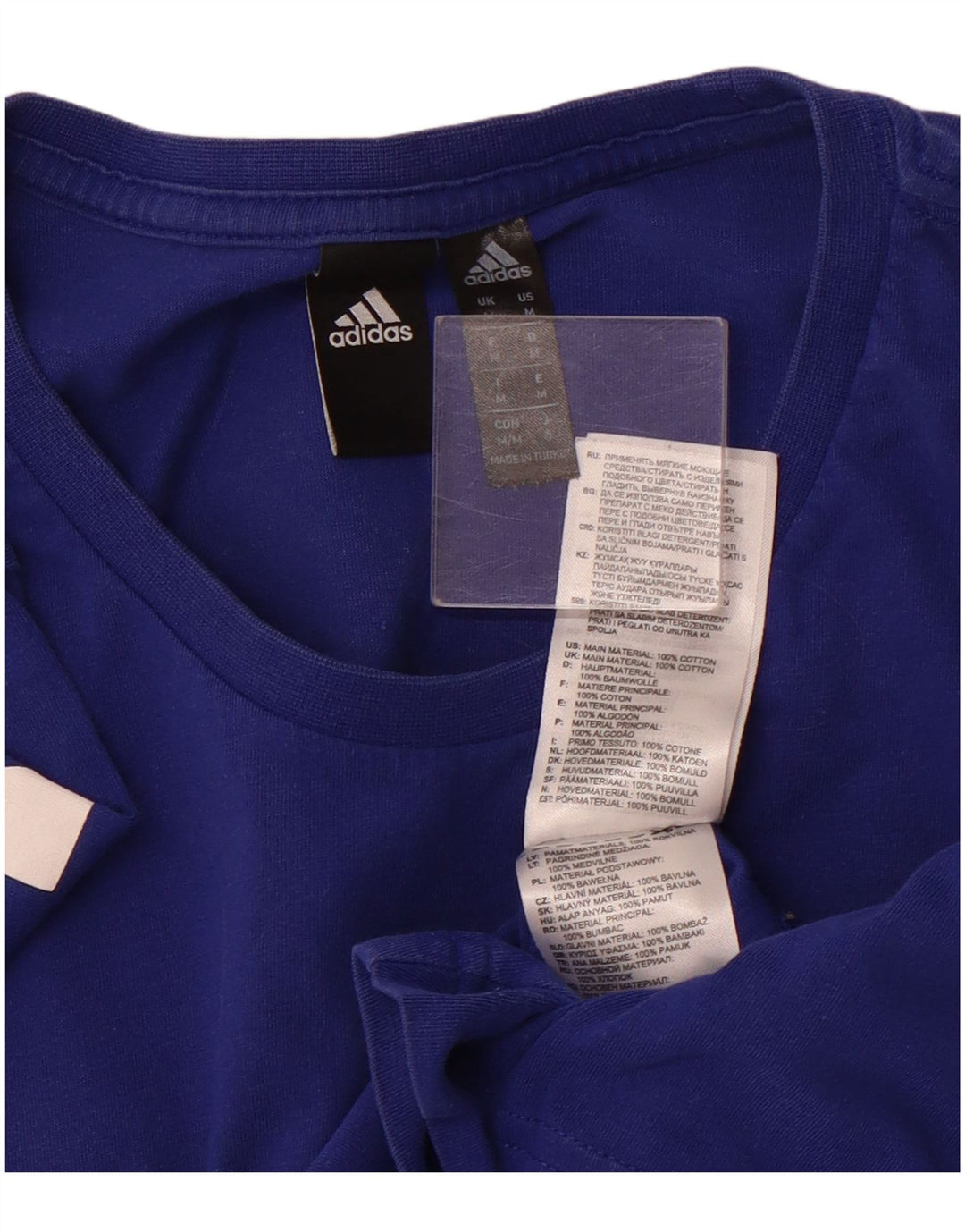ADIDAS T-Shirt Graphique Homme Bleu Moyen Coton