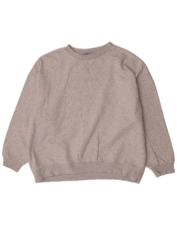 Adidas Sweat-shirt surdimensionné pour femme UK 14 Grand coton gris