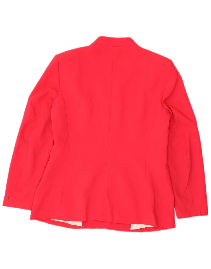 Zara Veste Blazer Femme UK 18 XL Rose Polyester