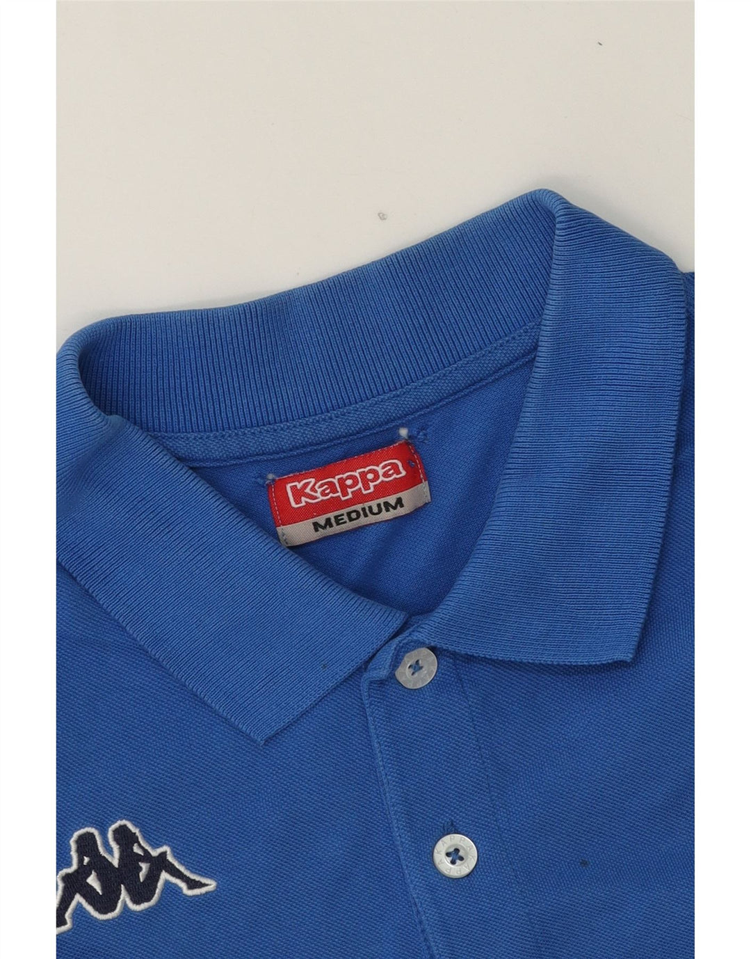 KAPPA Womens Polo Shirt UK 14 Medium Blue Vintage Kappa and Second-Hand Kappa from Messina Hembry 