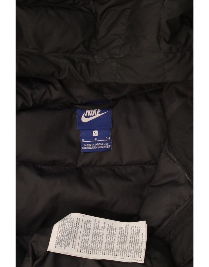Nike Manteau rembourré à capuche pour femme UK 10 Petit Noir Polyester