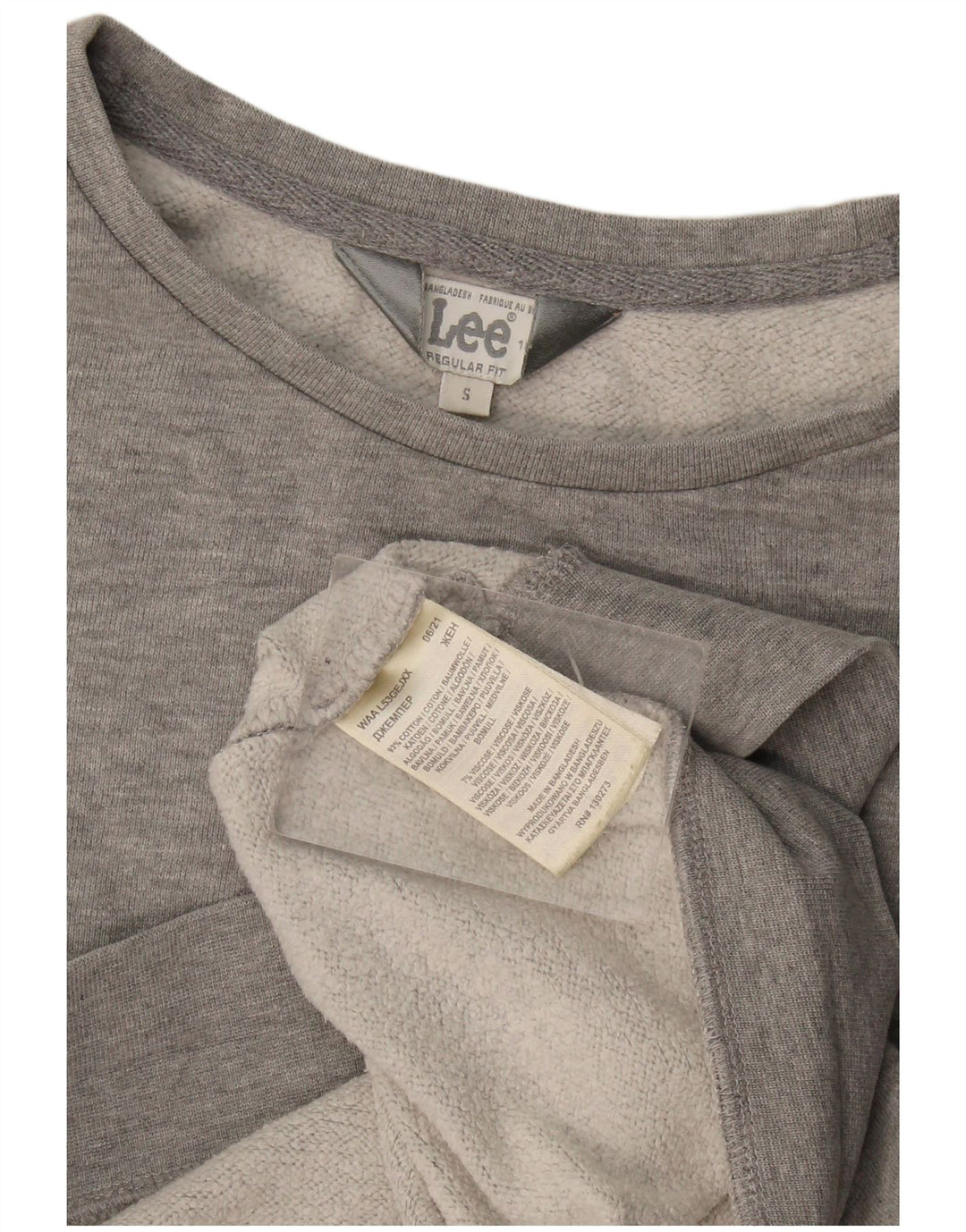 Lee Sweat-shirt surdimensionné coupe régulière pour femme UK 10 petit gris coton